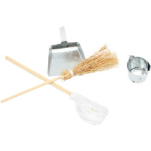 1 juego de escoba para casa de muñecas, herramientas de limpieza, minimuebles, accesorios para casa de muñecas