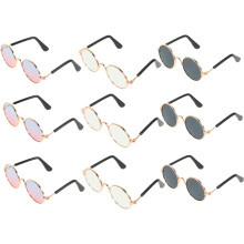 9 piezas de gafas para muñecas falsas, mini gafas de metal para casa de muñecas