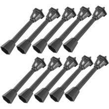 Farola de resina para casa de muñecas, 10 unidades, color negro, ideal para decoración de casas de muñecas y trenes a escala.