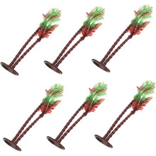 20 piezas de cocoteros pequeños simulados, micro cocoteros decorativos, modelo de árbol pequeño