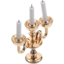 Candelabros en miniatura para escenas de casas de muñecas, accesorios seguros y resistentes para minicasas.