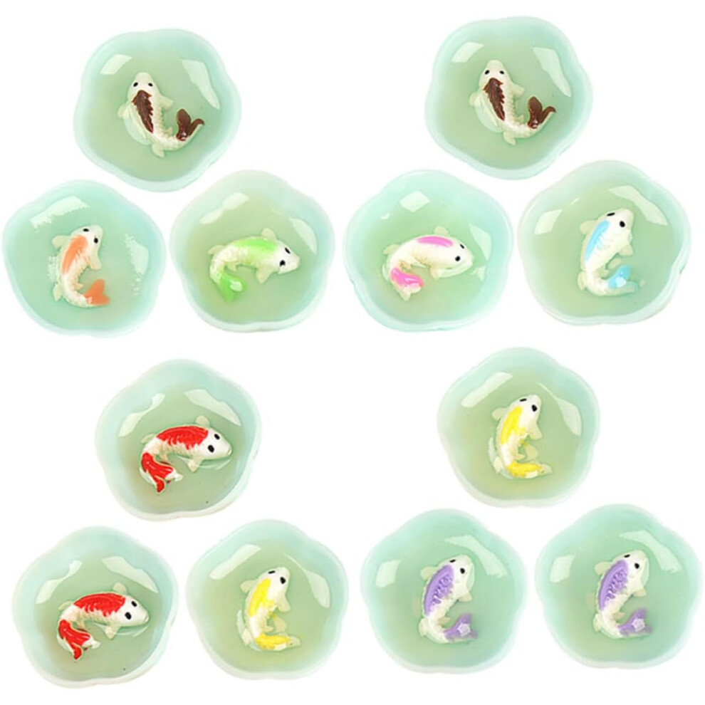 16 Peceras En Miniatura De Resina Para Pecera, Adorno Para Pecera PequeñA, DecoracióN Para Casa De MuñEcas, DecoracióN Diy, Colores Variados-image