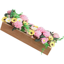 Decoración floral, linda planta artificial en maceta, bricolaje, decoración de jardín en miniatura, accesorios para casa de muñecas 1:12