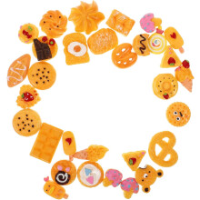 30 piezas de accesorios de resina para postres, modelo de cupcake en miniatura, disfraz de cupcake falso, postre realista