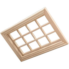 Exquisitos modelos de marcos de ventana en miniatura, diseño de minicasa, decoración beige, muebles para el hogar DIY para niños y niñas.
