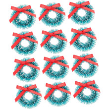 Guirnaldas navideñas artificiales en miniatura para decoración del hogar, mini guirnaldas decorativas, elegantes decoraciones navideñas