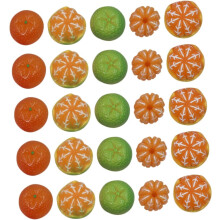 50 piezas de naranjas artificiales decorativas para pendientes, hechas a mano, de imitación naranja.