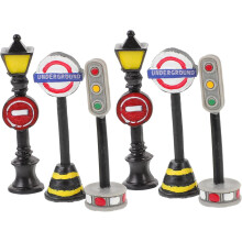 lámparas LED decorativas para letreros de calle, modelos en miniatura para casas de muñecas, accesorios para escenas en miniatura para parques.