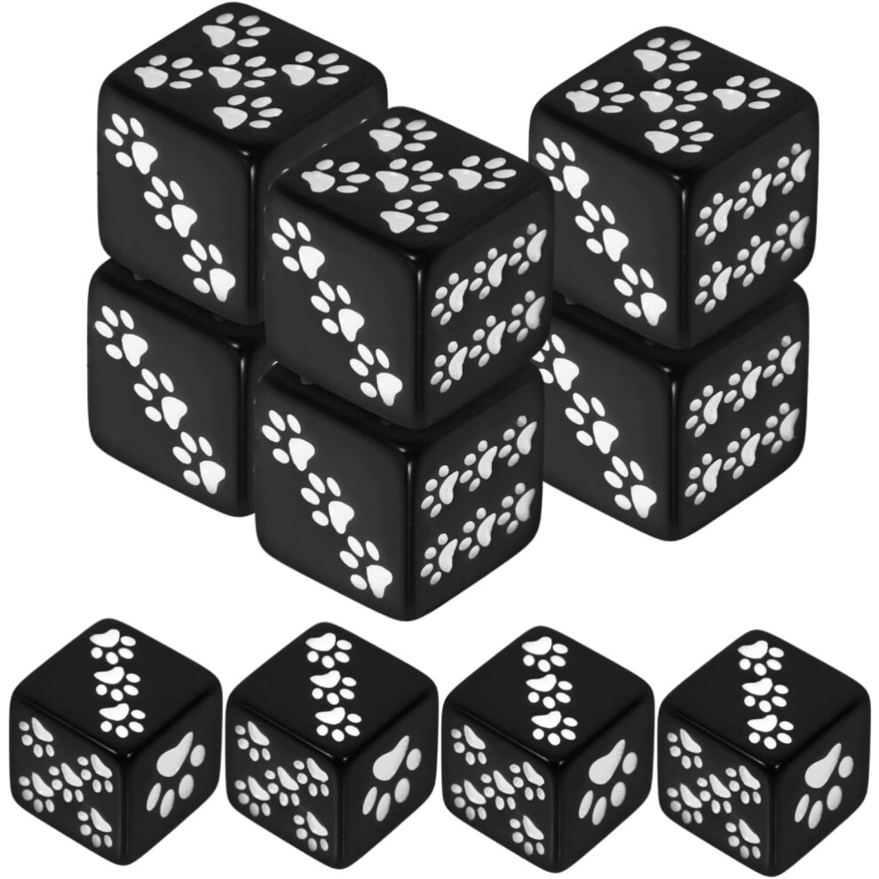 Juego De Dados De Resina De 6 Caras, 10 Piezas, Ligeros, Para Juegos Educativos De Fiesta.-image