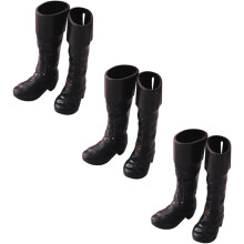 Juego de 3 botas de Papá Noel en miniatura, zapatos de casa para decoración de casas de muñecas, accesorios de paisaje en miniatura a escala 1:12