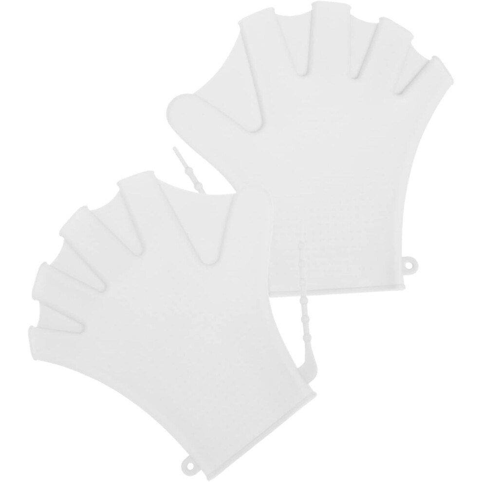 Paletas De NatacióN 1 Par De Guantes Palmeados Para Adultos Para Entrenamiento De NatacióN Y Buceo DiseñO Ajustable Para Un Mejor Rendimiento Color-image