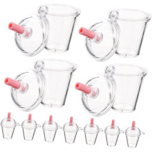 Juego de 30 dijes de taza de plástico para collares y llaveros, no deformables, para decoración de joyas.