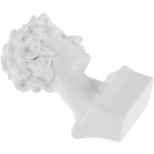 Busto griego en miniatura de resina blanca, accesorio único para casa de muñecas, ideal para decoración artística del hogar y la oficina.