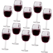 Copas en miniatura, 10 piezas de copas de vino en miniatura para decorar casas de muñecas.
