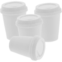 52 mini tazas de café a microescala de cerámica blanca para casa de muñecas. Decoración para tus escenas en miniatura.