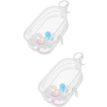 2 juegos de bolsas de exhibición para minifiguras, vitrina transparente, llavero, accesorio para muñecas, soporte para bálsamo labial