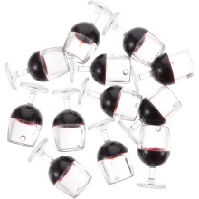 Comida y bebida para casa de muñecas: Mini copas de vino tinto, 12 piezas, para decoración de casa de muñecas
