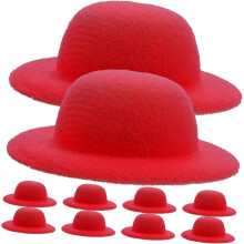10 sombreros de muñeca en miniatura, realistas, tejidos, artesanales, decoración creativa, adorno.