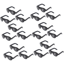 Gafas decorativas para muñecas, 24 minigafas de sol para niños y niñas, color negro, 12 unidades por bolsa, 2 juegos disponibles.