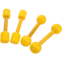 Encantador juego de mancuernas de madera de 2 colores para niños pequeños, ideal para ejercicios tempranos.