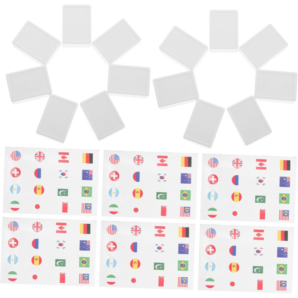 Juego De Mahjong úNico Con Banderas Nacionales, 65 Piezas, Ideal Para Adultos, NiñOs Y NiñAs, Viajes Y Reuniones Familiares.-image