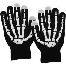 Guantes para correr con pantalla táctil y estampado de calaveras, cálidos para deportes de invierno y conducción.