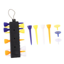Porta tees de golf y lápiz con herramienta para cortar chuletas, juego de 12 tees y 2 marcadores, compacto y portátil