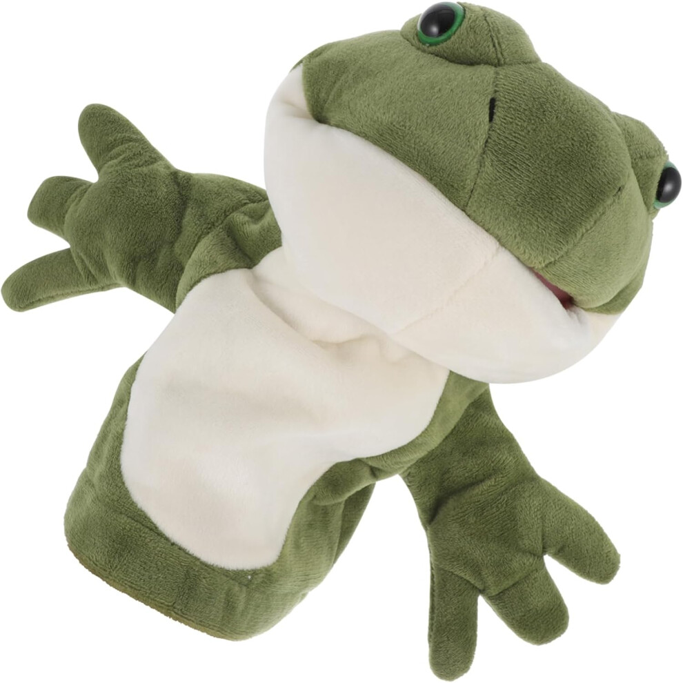 1 Marioneta De Mano De Rana De Peluche, Adorable MuñEca De Mano De Animal Para Contar Historias Interactivas Y Actividades De Juego.-image