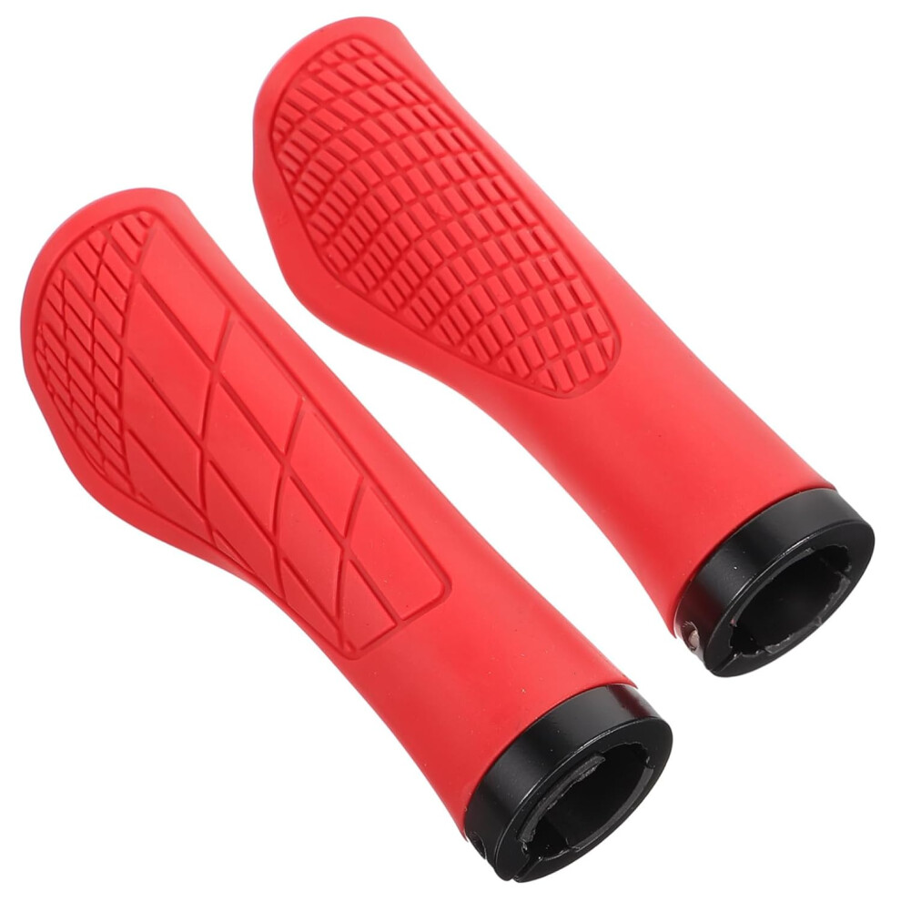PuñOs Para Manillar De Bicicleta De MontañA, Antideslizantes, CóModos, FáCiles De Instalar, Sin Herramientas, Color Rojo-image