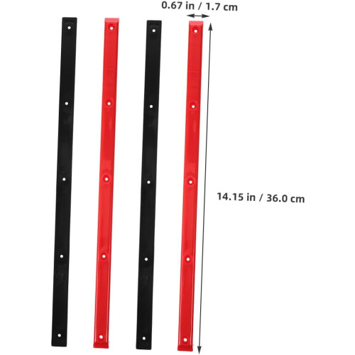 Rieles para patineta, 4 piezas, anticolisión, plástico resistente, compatible 1