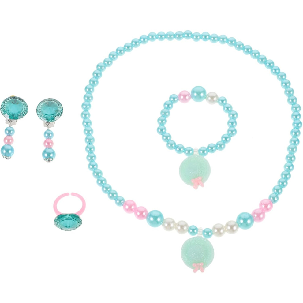 Juego De JoyeríA, Juguetes, Collar, Pendientes, Sombreros, Pulsera, JoyeríA Infantil, Pulsera De Resina Para NiñA.-image