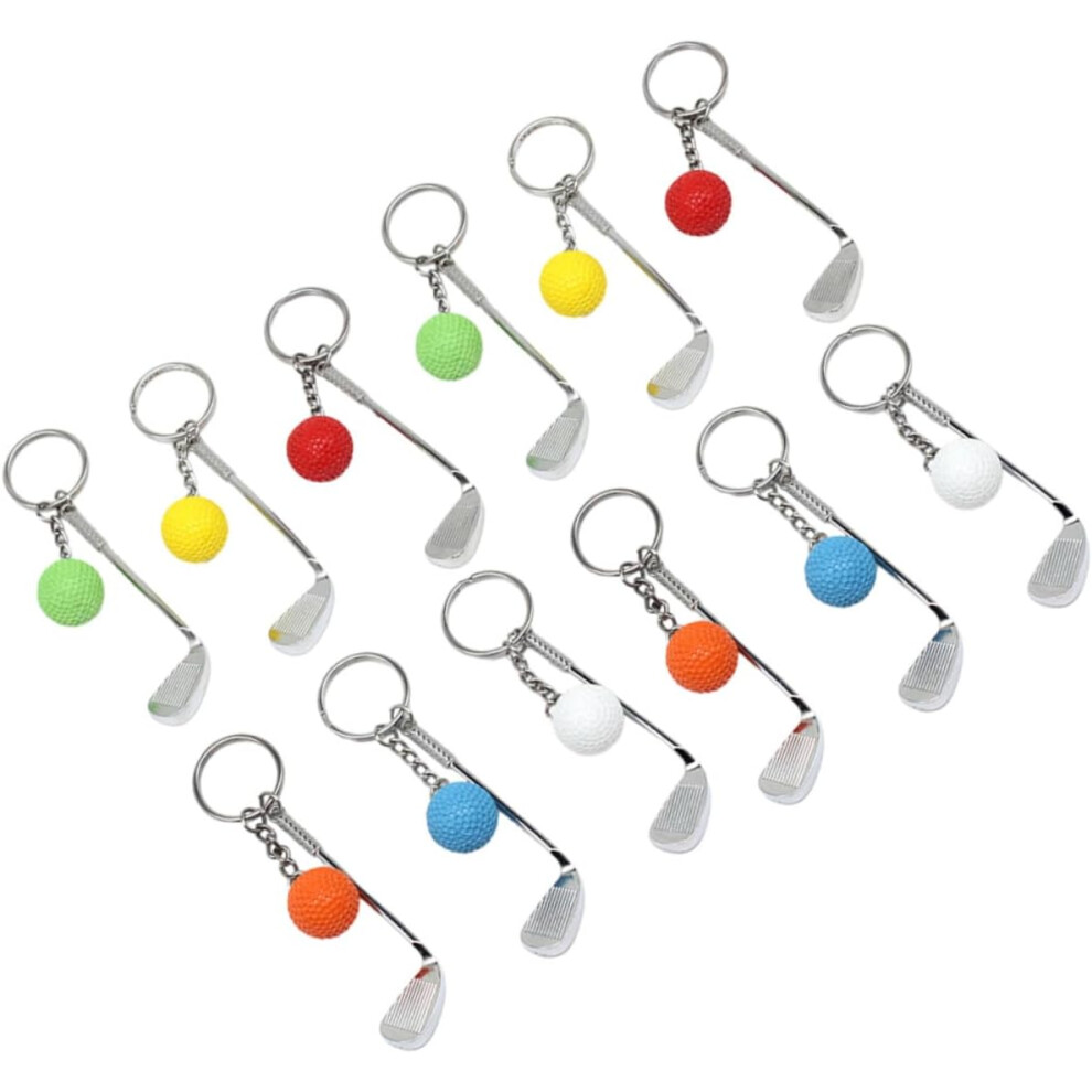 12 Llaveros PequeñOs De Golf Para Amantes Del Golf, Llaveros Novedosos Con Un DiseñO Exquisito De Pelotas De Golf.-image