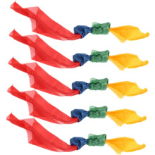 Juego de 5 pañuelos compactos para mago que cambian de color, accesorios para trucos y espectáculos.