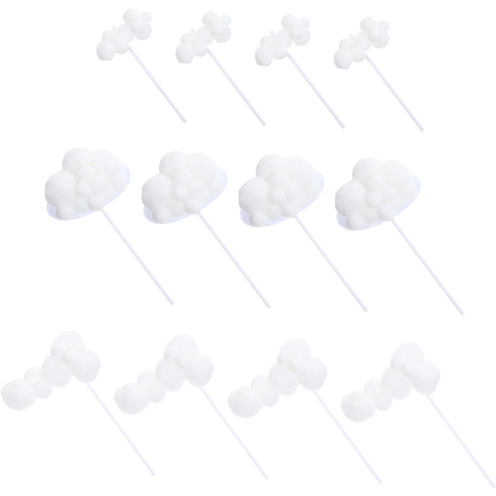 Juego De 12 Tarjetas Para Decorar Tartas De CumpleañOs Con Forma De Nube Para Hornear, Ideal Para Decorar Fiestas.-image