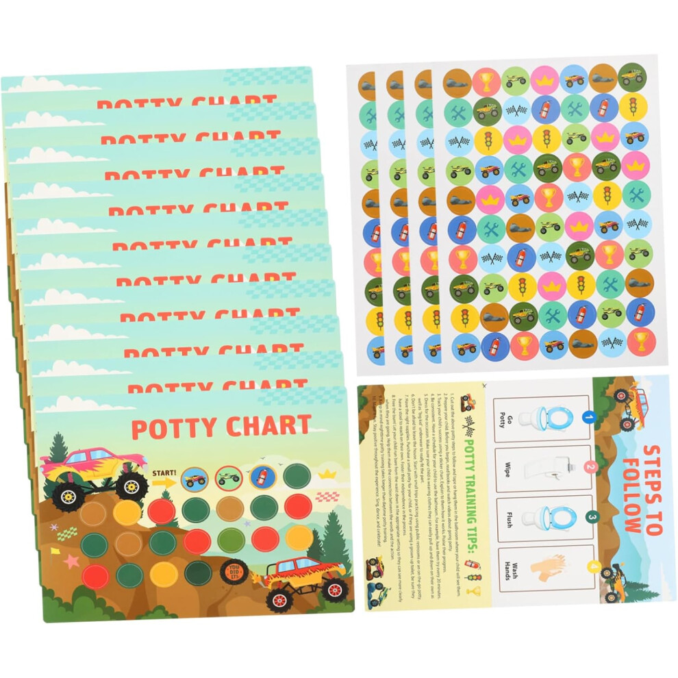 1 Juego De Pegatinas Para El Entrenamiento Del BañO Para NiñOs, Pegatinas Y GráFicos Para El Entrenamiento Del BañO.-image