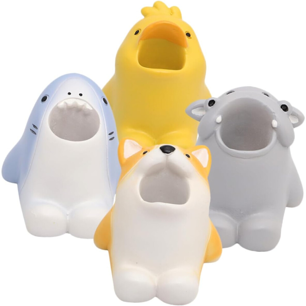 Soportes De Resina Con Forma De Animal Para Cepillos De Dientes, LáPices Y BolíGrafos De Escritorio Para El Hogar Y La Oficina.-image