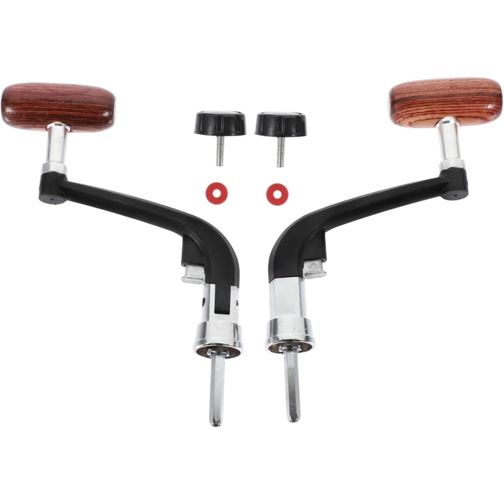 1 Juego De Mangos De Madera De Abs Negro Para Levantar Peces, Agarre De Carrete De Repuesto-image