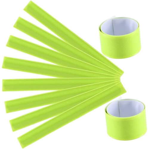 12 muñequeras reflectantes de PVC
