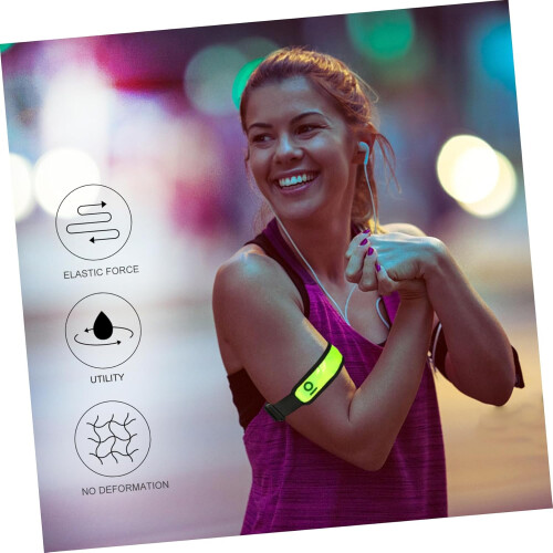 2 pulseras reflectantes LED para correr de alta visibilidad. 1