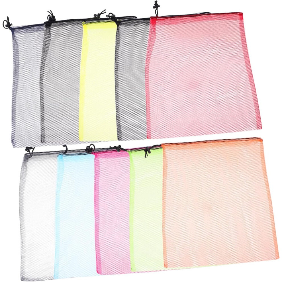 Bolsas Reutilizables De Malla Con CordóN De AlgodóN OrgáNico Para Frutas Y Verduras, Colores Aleatorios.-image