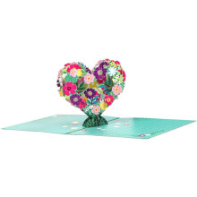 Tarjeta del Día de la Madre, tarjeta de felicitación 3D, ramo de flores emergente, único para mamá