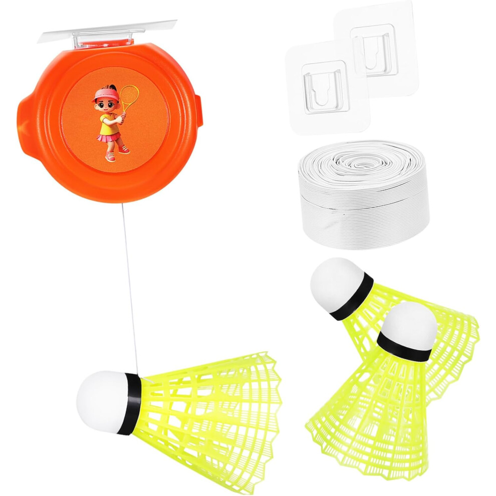 1 Juego De Pelota De Entrenamiento De BáDminton Con Rebote Para Interiores, Dispositivo De Entrenamiento Individual Con Soporte Para Techo.-image