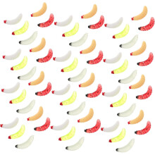 Juego de 100 señuelos de pesca con forma de gusano biónico, cebos blandos para lubina, agua dulce y salada, colores brillantes.