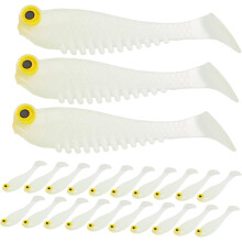 Señuelos de pesca artificiales reutilizables con brillo nocturno para peces de agua dulce (juego de 40 piezas)
