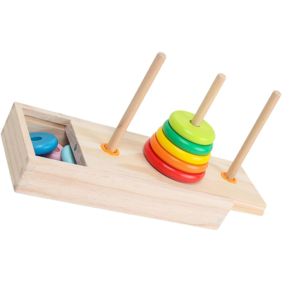 Juguetes De Madera Para Anidar Y Clasificar, Bloques Apilables De 10 Niveles Para BebéS, Juguete Educativo De Aprendizaje Temprano-image