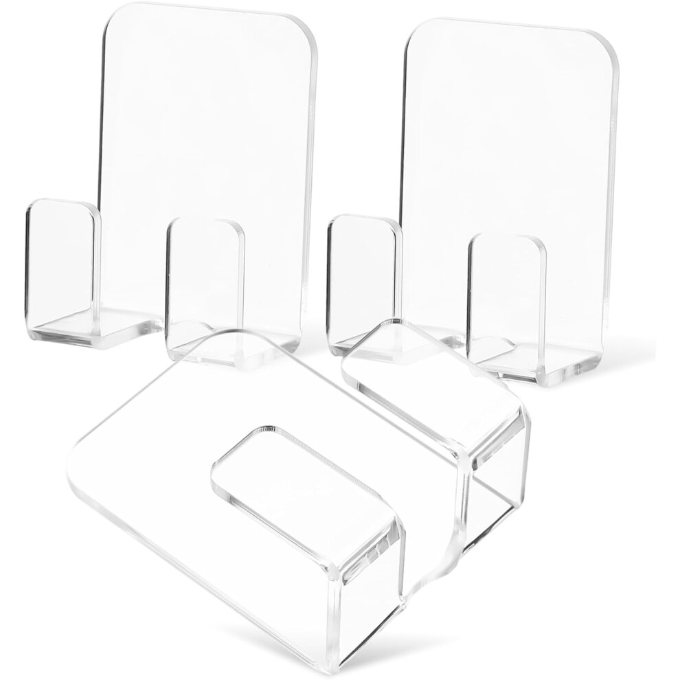 Ganchos Adhesivos Para Pared De Ducha, 3 Unidades, Transparentes, Para Almacenamiento-image