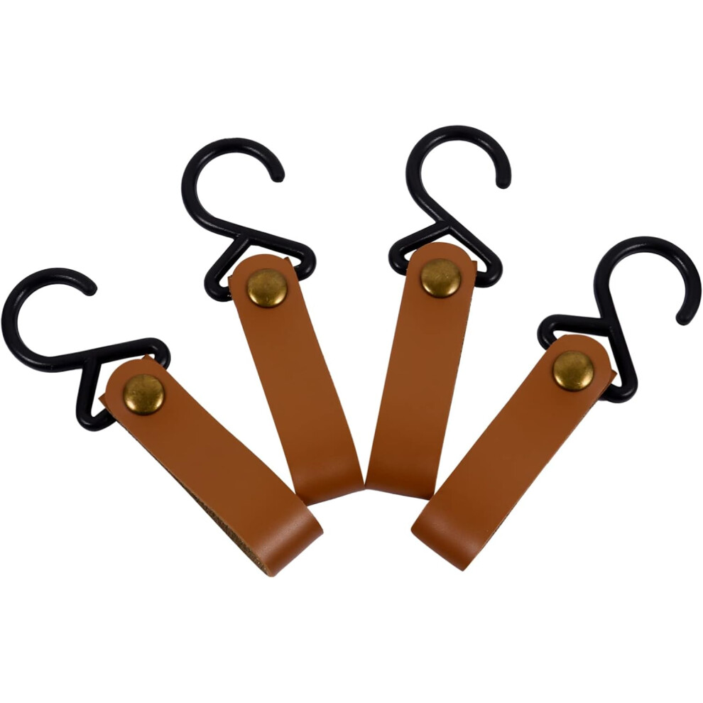 Ganchos Para Colgar Ollas De Camping Al Aire Libre, Paquete De 4, Resistentes, Con Correa De Poliuretano.-image