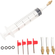 1 juego de purga de frenos de bicicleta, kit de purga portátil para reparación de frenos de bicicleta, herramienta de purga de frenos para bicicleta