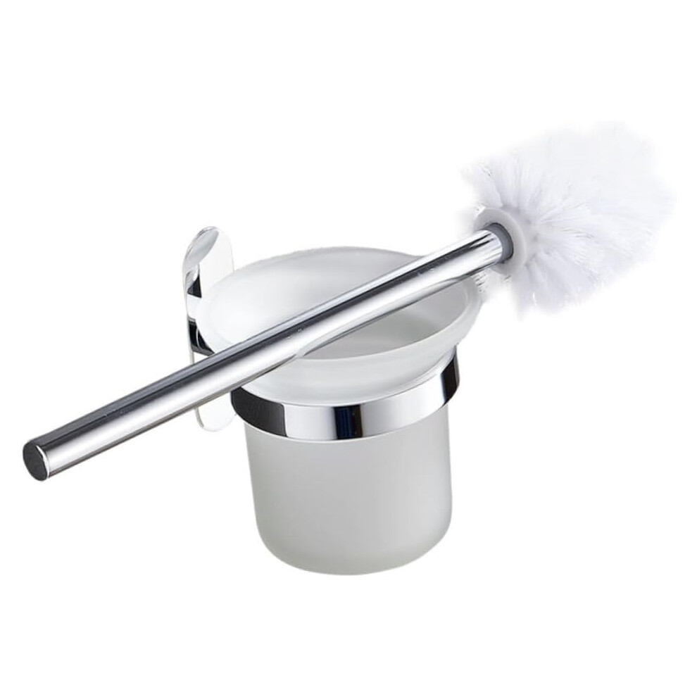 Juego De Escobilla De BañO De Acero Inoxidable Resistente Con Soporte Para Cepillo De Limpieza De Pared.-image