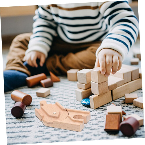 Vía De Tren De Madera Para Niños – Accesorios De Pista Tren A Granel, Juguete Educativo De Madera Para Montar Y Crear, Ideal Para Peques De 3 Años En Adelante